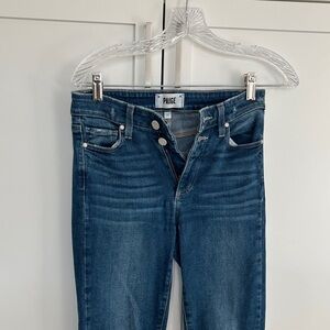 PAIGE Women's High Rise Dark Blue Jeans